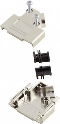 Obudowa złącza D-SUB Ilość styków: 9 tworzywo sztuczne, metalizowane 45 ° srebrny MH Connectors MHD45PK-9-K 1 szt.