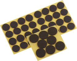 Filcowy zestaw szybowców samoprzylepny, brązowy, 104 sztuki Podkładki filcowe Metafranc WU0645286 WU0645286  1 zest.