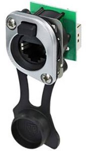 Neutrik ECON NE8FDP-TOP - gniazdo przelotowe TOP EtherCon RJ45 Złącze męskie RJ Neutrik NE8FDP-TOP, RJ45, piny:8P8C, 1 szt.