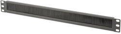 19-calowa listwa szczotkowa do kabli, 1U, 44x483x11 mm, otwór na szczotkę 27x423 mm, czarny Listwa szczotkowa do szafy serwerowej Digitus DN-97661 DN-97661 1 szt.