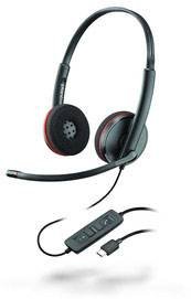 Zestaw słuchawkowy On Ear Plantronics Blackwire C3220 binaural USB-C 209749-104 Stereo czarny