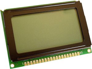 Wyświetlacz LCD Display Elektronik DEM128064BFGH-PW czarny biały 128 x 64 Pixel (S x W x G) 75 x 52.7 x 7 mm