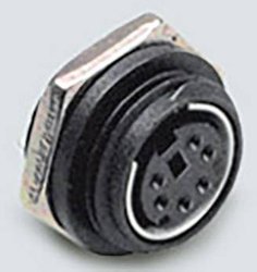 Złącze męskie DIN miniaturowe BKL Electronic 0204035 0204035, niklowany, złącze żeńskie do wbudowania pionowego, 1 szt.