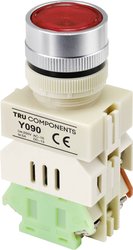 Przycisk TRU COMPONENTS Y090 TC-9219080, 22 mm, 250 V/AC, 5 A, 1 szt.