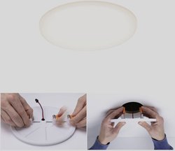 Panel z tworzywa sztucznego EB Framess Velna VariFit IP44 10W 3000K 125 mm Oświetlenie wewnętrzne LED Paulmann EB Panel Veluna VariFit 92388 10 W