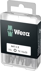 Bit Torx T 15 Wera 867/1 Z DIY SiS 05072407001 D 6.3 10 szt.