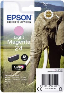 Epson atrament T2426, 24 tusz oryginalny  Jasna magenta  C13T24264012