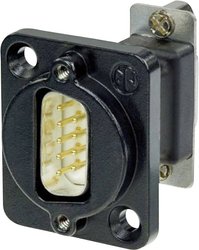 Adapter D-SUB Neutrik NADB9MF-B złącze męskie D-SUB 9-pin - złącze żeńskie D-SUB 9-pin