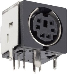 Złącze męskie DIN miniaturowe 0204046 BKL Electronic 0204046 złącze żeńskie do wbudowania poziomego Ilość styków: 3 czarny 1 szt.