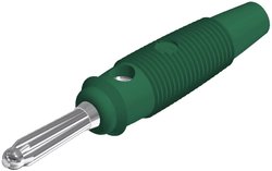 Wtyk bananowy SKS Hirschmann BUELA 20 K, O 4 mm, 1.5 mm2,6 A, 60 V, zielony