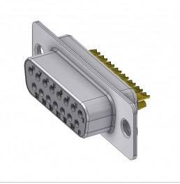 Złącze żeńskie D-Sub Deltron Connectors DTS15SZ/2, rzędy: 2, styki: 15, 180 °, 1 szt.