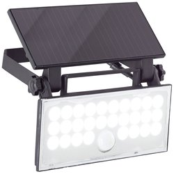 Lampa ścienna solarna z czujnikiem ruchu Brilliant Luton G40421/06, 6 W, 1000 lm, 4100 K, IP65