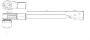 Kabel czujnika / urządzenia wykonawczego, kabel połączeniowy, gniazdo kątowe, M8, otwarty koniec Kabel czujników/elementów wykonawczych TE Connectivity 1-2273012-3 1 szt.