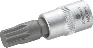 Nasadka trzpieniowa 8 mm TOOLCRAFT  816197 Wielowypust (XZN) 1 szt.