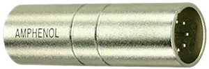Adapter XLR  złącze męskie XLR - złącze męskie XLR  Amphenol AC5M5MW  1 szt.