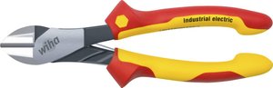 Obcinaki boczne do dużych obciążeń Industrial electric z DynamicJoint ze sprężyną otwierającą, którą można włączać i wyłączać Szczypce boczne Wiha Industrial 41330, 200 mm, dla elektryków