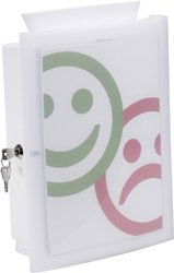 HAN 4102-12, skrzynka zbiorcza IMAGE'IN, innowacyjna urna wyborcza, skrzynka na darowizny, skrzynka na loterię lub skrzynka akcji w górnej formie, biała Pudełko z wprowadzeniem HAN 4102 IMAGE'IN, (S x W x G) 260 x 375 x 128 mm, biały