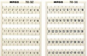 nadruk poziomo 61 ... 70 (10x), biały WAGO 793-4570 system oznaczania WMB