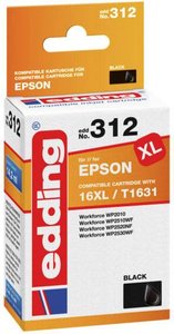 Edding Tusz Zamiennik Epson 16XL, T1631 Czarny  atrament Edding EDD-312 18-312, 1 szt.