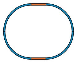 Tory Piko 55300, system A, uzupełniające, zestaw 14 elementów, skala H0