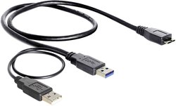 Kabel USB Delock, USB 3.2 Gen1 (USB 3.0), Złącze męskie USB-A, Złącze męskie USB Micro-B 3.0, 0.20 m