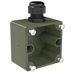 Obudowa natynkowa 75x75 1xM20 dławik kablowy IP68 brąz zielony Pokrywa PC Electric 80168.u, IP68