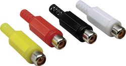 Złącze męskie RCA/Cinch TRU COMPONENTS 1578979, niklowany, złącze żeńskie proste, 1 szt.
