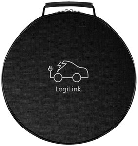 Torba ochronna na kable do ładowania samochodu, okrągła, czarna Torba transportowa LogiLink EVB0100