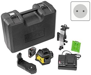 Laser krzyżowy systemu STABILA 12 V LAX 600 G, 3 x 360° zielone linie laserowe, akumulator CAS i ładowarka (UE) Laser wieloliniowy Stabila LAX 600 G, 12-V-System, 7-pcs (EU) 19797 Zasięg (maks.): 40 m