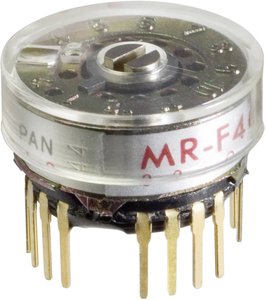 Przełącznik obrotowy NKK Switches MRF206, 125 V/AC, 0.25 A, Pozycje przełączenia 6, 1 x 30 °, 1 szt.