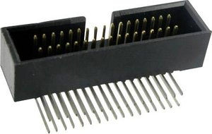 TRU COMPONENTS 1589676 Złącze żeńskie bez dźwigni usuwania Siatka: 1.27 mm Ilośc pinów: 26 Ilość rzędów: 2 1 szt.