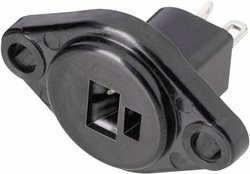 Złącze męskie głośnikowe 0205012 BKL Electronic 0205012 złącze żeńskie z kołnierzem, wyjście proste Ilość styków: 2  czarny 1 szt.