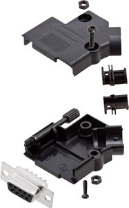 Zestaw listew żeńskich D-Sub encitech D45PK-P-09-DBS-K 6355-0034-11, rzędy: 2, styki: 9, 45 °, 1 zest.