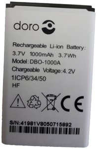 doro Bateria do telefonu komórkowego 1370, 1372, 2404 1000 mAh