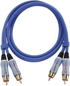 Kabel audio, Cinch Oehlbach 2705, [2x złącze męskie RCA/cinch - 2x złącze męskie RCA/cinch], 5.00 m, niebieski
