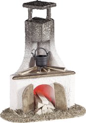 Kahlert Licht 40648 Kominek do szopki  3.5 V z podświetleniem