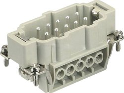 Wstawka pinowa męska Harting Han® 10E-M-s 09 33 010 2601, seria Han® E, 10 + PE, 1 szt.