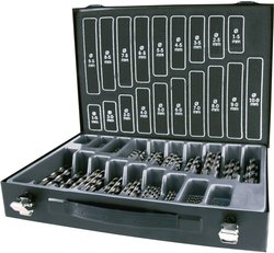 Zestaw wierteł krętych DIN 338 typ N, HSS-G w magazynku - 170 szt. Zestaw wierteł krętych do metalu RUKO A214200 1 zest.