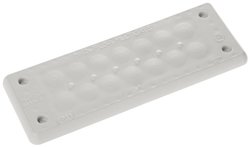 Płyta przelotowa Trelleborg MH-24 F 20-1 LIGHT GREY UL94 V-0 IP65  TPE  Screw 107559B, (D x S x W) 154 x 56 x 19 mm, TPE, 1 szt.