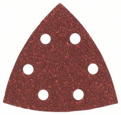 Zestaw arkuszy ściernych do szlifierki delta, 93 mm, 40, 6 otworów, 25-pak Papier ścierny delta Bosch Accessories 2607019487 25 szt.