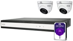 Zestaw monitorujący ABUS Performance Line TVVR33622D analogowy, AHD z 2 kamerami 1920 x 1080 px 1 TB