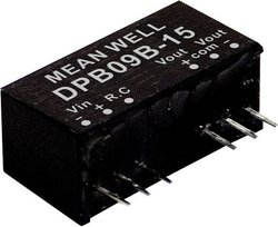 Moduły przetwornicy MEANWELLL DC/DC Seria SPB09, DPB09 SIP8/SIL8 Obudowa Podwójne napięcie wejściowe: 2:1 Moc: 9W Moduł przetwornicy DC/DC Mean Well DPB09A-05 DPB09A-05, 9 W, 800 mA, 1 szt.