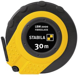 Miara zwijana STABILA LBM 2000, 30 m, taśma z włókna szklanego ze skalą metryczną, haczyk uniwersalny Taśma miernicza Stabila LBM 2000 FIBREGLASS (cm) 19655
