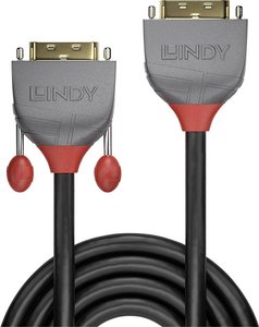 Przedłużacz DVI LINDY LINDY 0,5m DVI-D Dual Link m/f Anthra 36230, 0.50 m