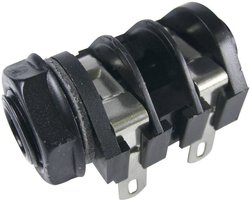 Złącze męskie jack 6,35 mm CL1160A Cliff CL1160A złącze żeńskie do wbudowania poziomego Ilość styków: 2 mono czarny 1 szt.