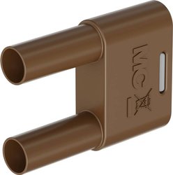 Złączka bananowa Stäubli SKS-4N-19 66.4012-27 Średnica pinu: 4 mm Rozstaw kołków: 19 mm brązowy 1 szt.