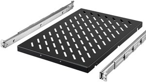 Rittal półka na urządzenia, rozkładany, 482,6 mm (19''), 1 HE, 600-900 mm Półka na urządzenia Rittal  5501.685 1 szt.