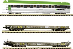 Wagon specjalny Fleischmann 827112 N Zestaw 3 toczących się autostrad RalpiN