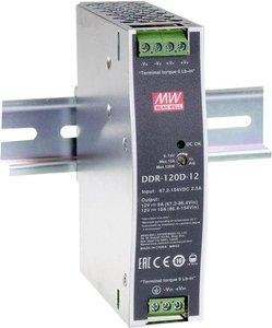 Przetwornik DC/DC na szynę DIN Mean Well DDR-120A-12 DDR-120A-12  12 V/DC 8.3 A 99.6 W Ilość wyjść:1 x