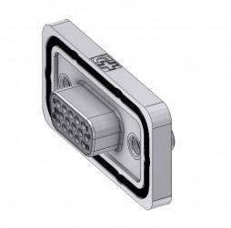 Złącze żeńskie D-Sub Deltron Connectors HD-DWM15SZ/2M85UN, rzędy: 3, styki: 15, 180 °, 1 szt.